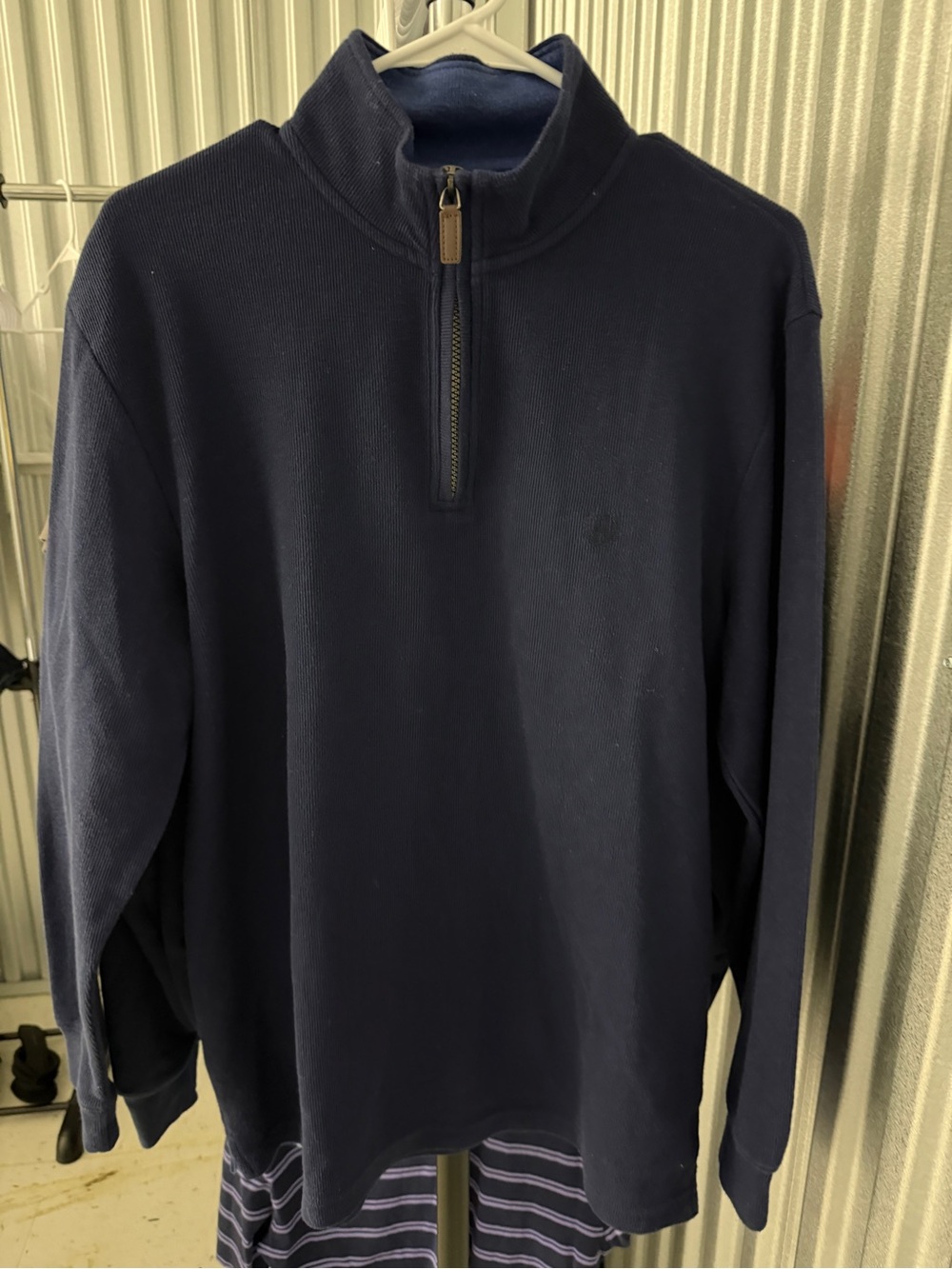 Men's Navy Quarter-Zip Sweater Pullover